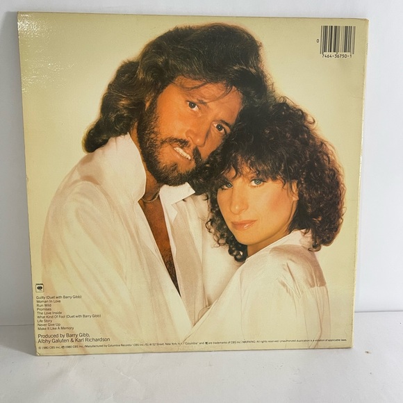 Vintage 1980 Barbra Streisand Guilty Vinyl LP Record with Barry Gibb - Picture 2 of 8